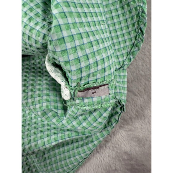 Eddie Bauer Travex Shirt Womens Medium Green Button Up Short Sleeve Outdoors - Picture 9 of 12